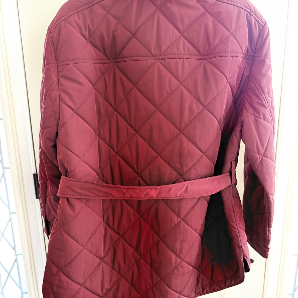 Quilted Burgundy Coach Jacket - Picture 3 of 11